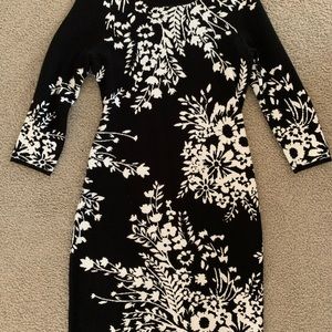 Calvin Klein black and white floral dress